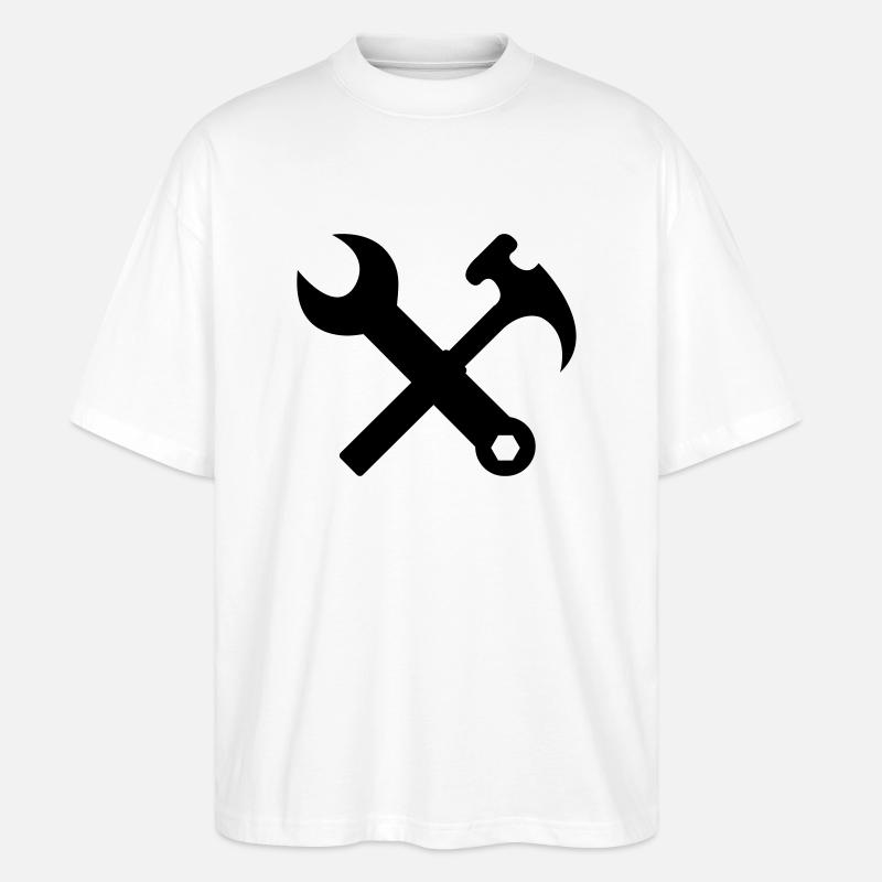 handwerker - Stanley/Stella Oversized Unisex Bio T-Shirt Blaster 2.0 - Weiß