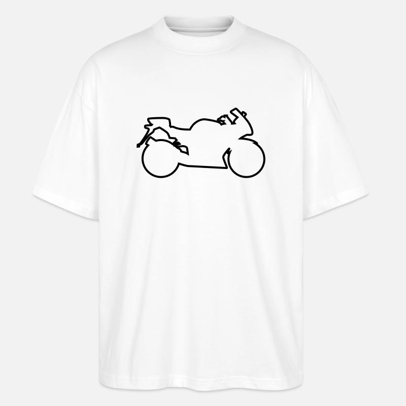 motorrad - Stanley/Stella Oversized Unisex Bio T-Shirt Blaster 2.0 - Weiß