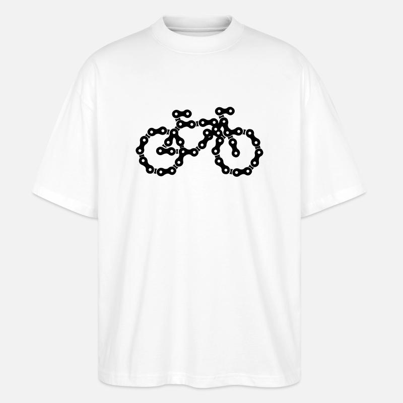 fahrrad - Stanley/Stella Oversized Unisex Bio T-Shirt Blaster 2.0 - Weiß
