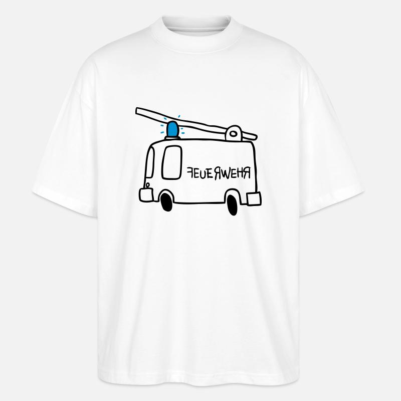 Feuerwehr - Stanley/Stella Oversized Unisex Bio T-Shirt Blaster 2.0 - Weiß