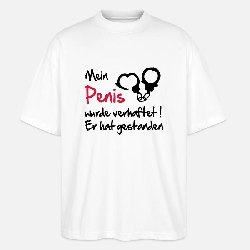 penis - Stanley/Stella Oversized Unisex Bio T-Shirt Blaster 2.0 - Weiß
