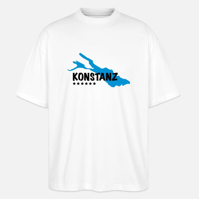 Konstanz Bodensee - Stanley/Stella Oversized Unisex Bio T-Shirt Blaster 2.0 - Weiß