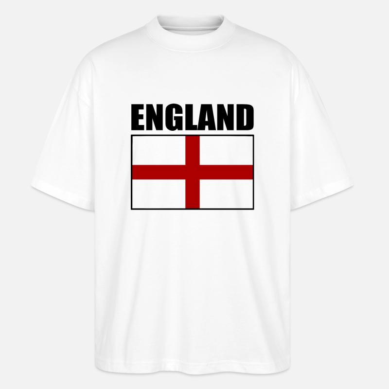 England - Stanley/Stella Oversized Unisex Bio T-Shirt Blaster 2.0 - Weiß