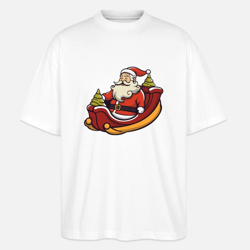 Weihnachtsmann Logo - Stanley/Stella Oversized Unisex Bio T-Shirt Blaster 2.0 - Weiß