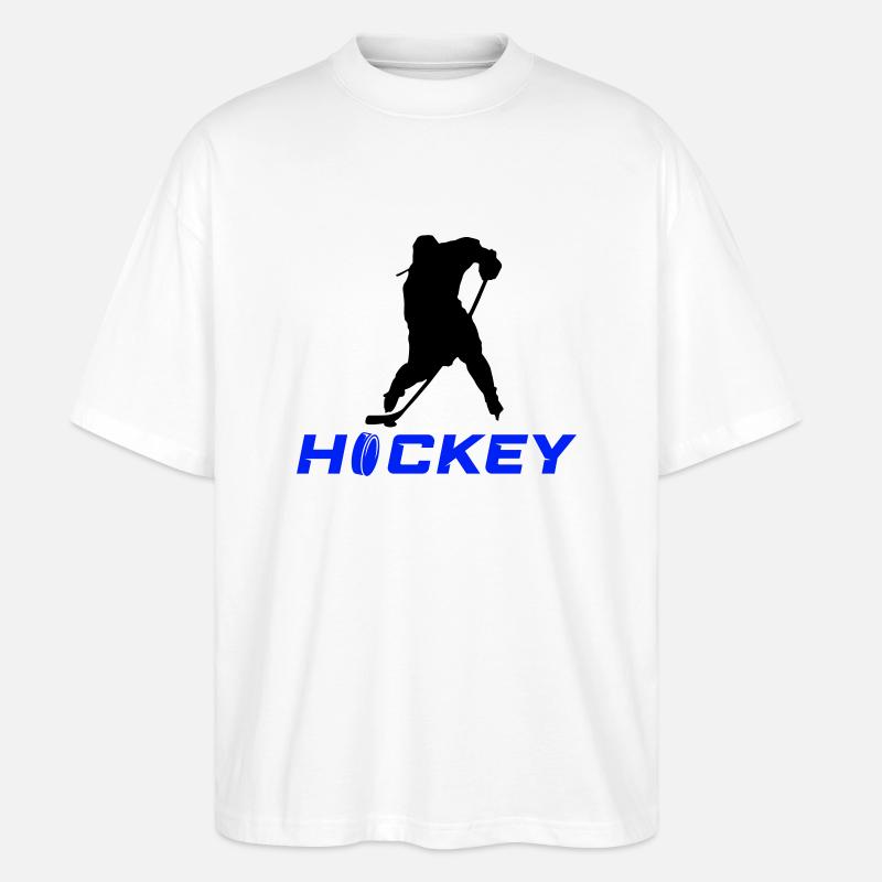 Joueurs de hockey sur glace - T-shirt bio Blaster 2.0 coupe oversize Stanley/Stella Unisexe - blanc