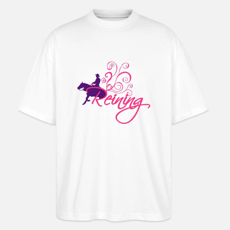 Reining Motif Curseur - T-shirt bio Blaster 2.0 coupe oversize Stanley/Stella Unisexe - blanc