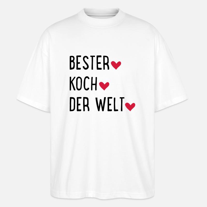 Bester Koch der Welt - Stanley/Stella Oversized Unisex Bio T-Shirt Blaster 2.0 - Weiß