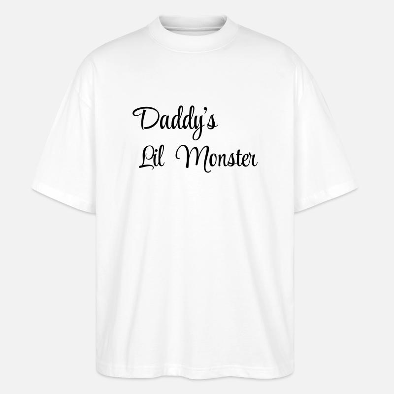 Daddy's little monster - T-shirt bio Blaster 2.0 coupe oversize Stanley/Stella Unisexe - blanc