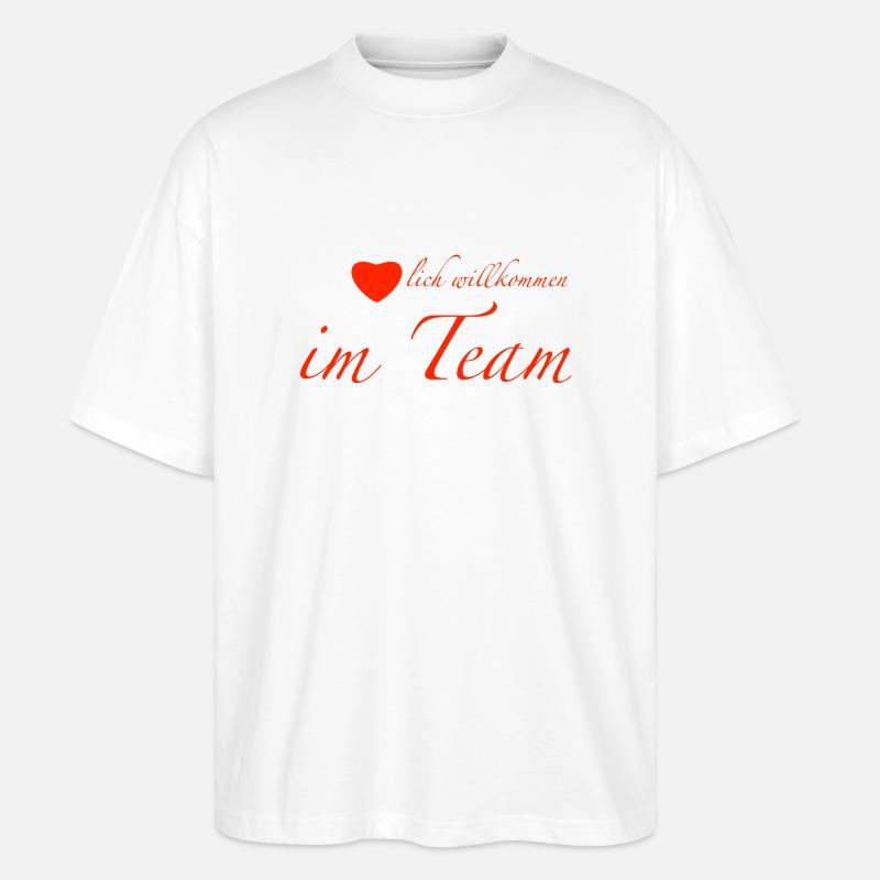 herzlich willkommen - Stanley/Stella Oversized Unisex Bio T-Shirt Blaster 2.0 - Weiß