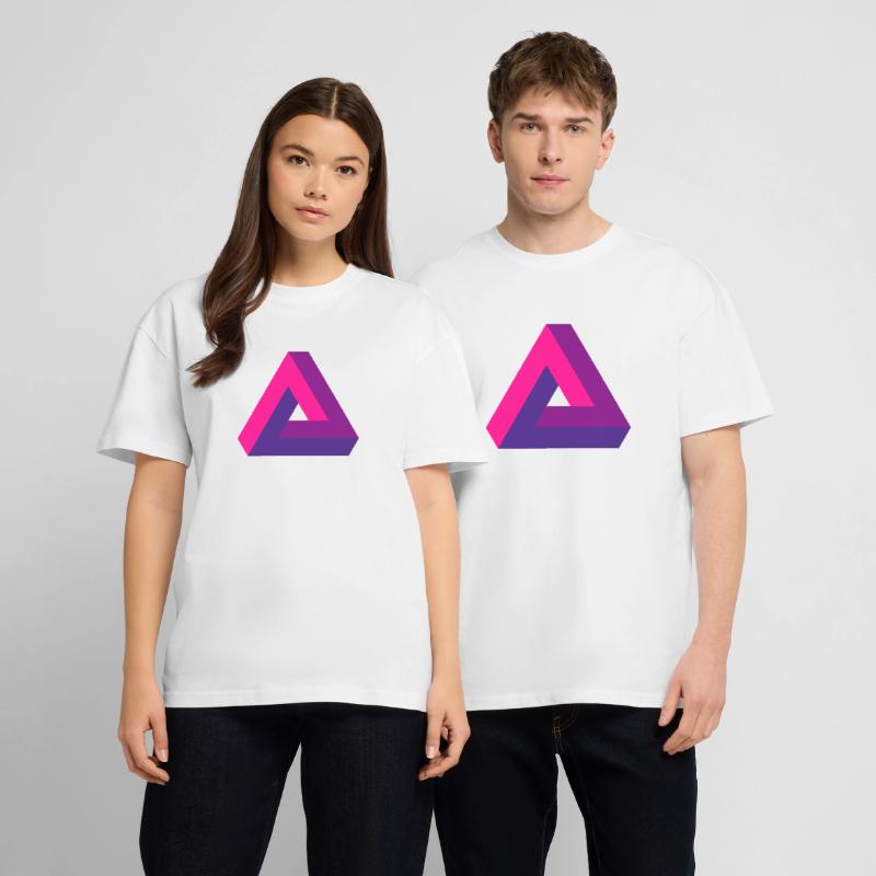 Mind-Bending Perspective: Impossible 3D Triangle Stanley/Stella Oversized Unisex Organic T-shirt Blaster 2.0