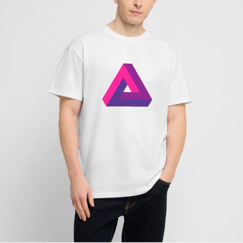 Mind-Bending Perspective: Impossible 3D Triangle Stanley/Stella Oversized Unisex Organic T-shirt Blaster 2.0
