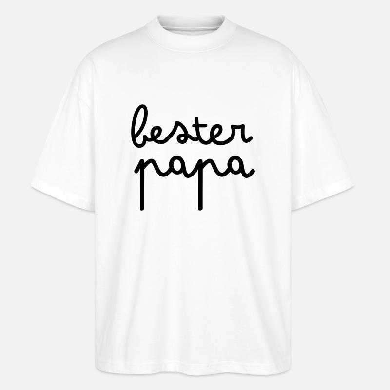 Bester Papa - Stanley/Stella Oversized Unisex Bio T-Shirt Blaster 2.0 - Weiß
