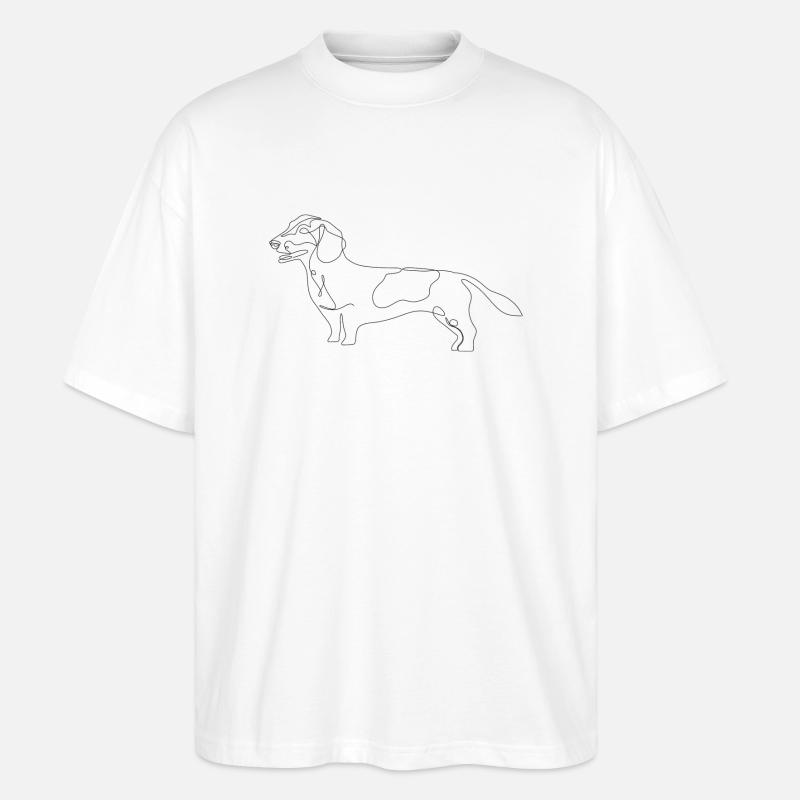 Dackel Moritz - Stanley/Stella Oversized Unisex Bio T-Shirt Blaster 2.0 - Weiß