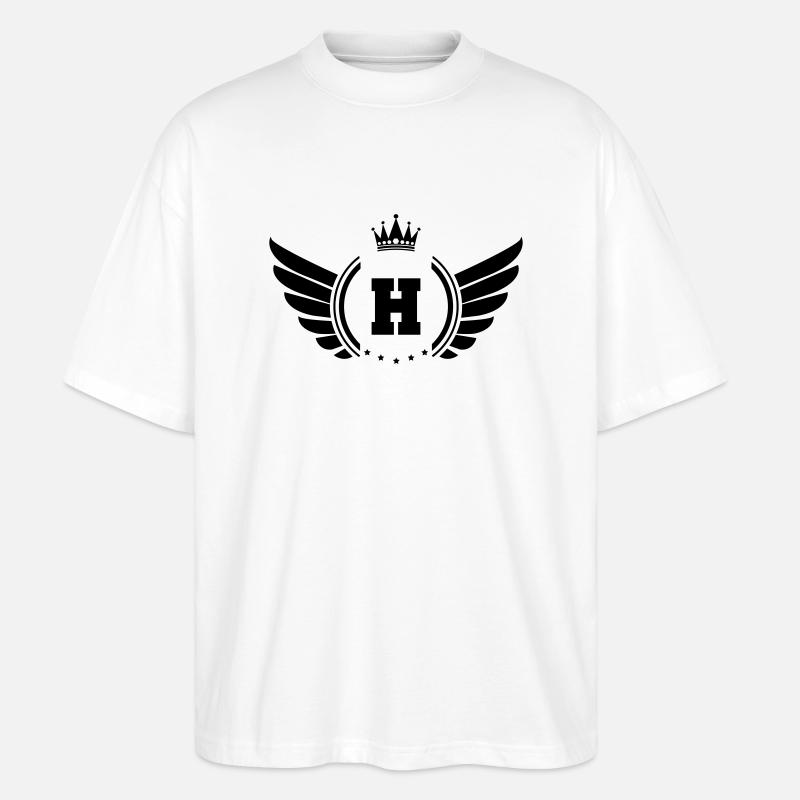 wappen h - Stanley/Stella Oversized Unisex Bio T-Shirt Blaster 2.0 - Weiß