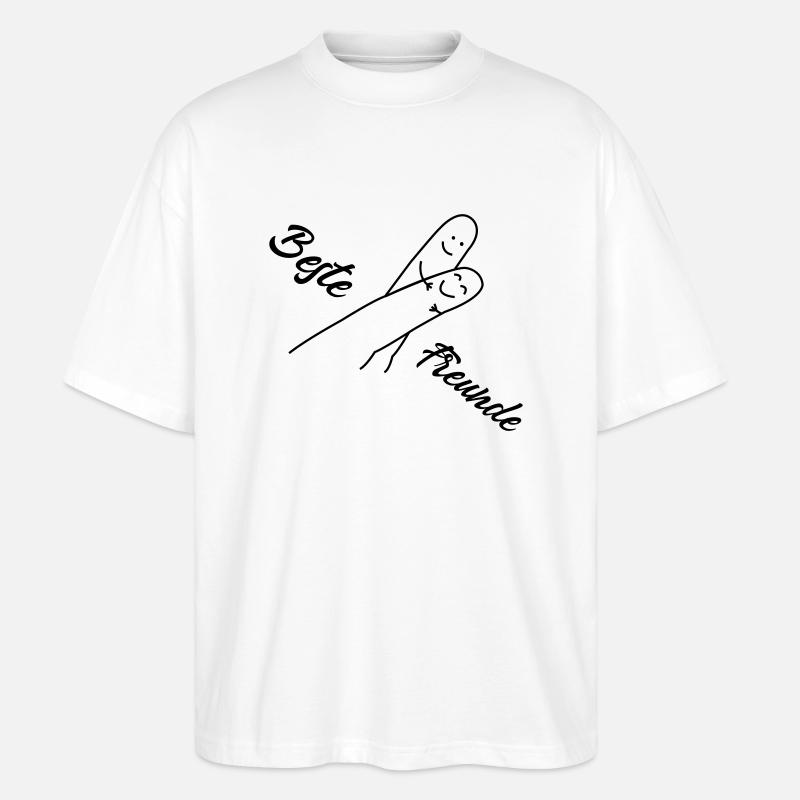 beste freunde - Stanley/Stella Oversized Unisex Bio T-Shirt Blaster 2.0 - Weiß
