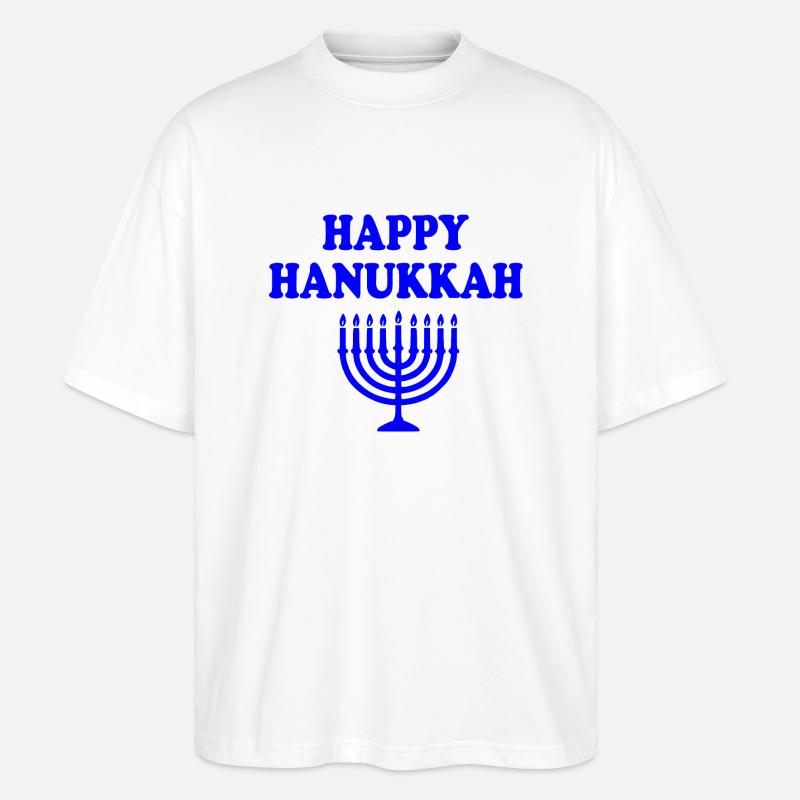 happy hanukkah - Stanley/Stella Oversized Unisex Bio T-Shirt Blaster 2.0 - Weiß