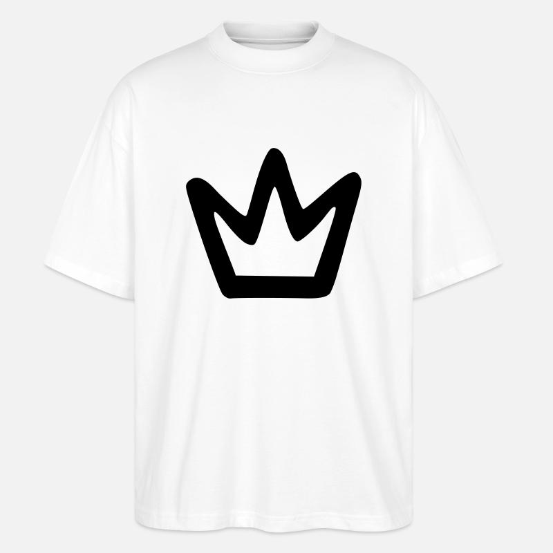 Simple crown - Stanley/Stella Oversized Unisex Organic T-shirt Blaster 2.0 - white