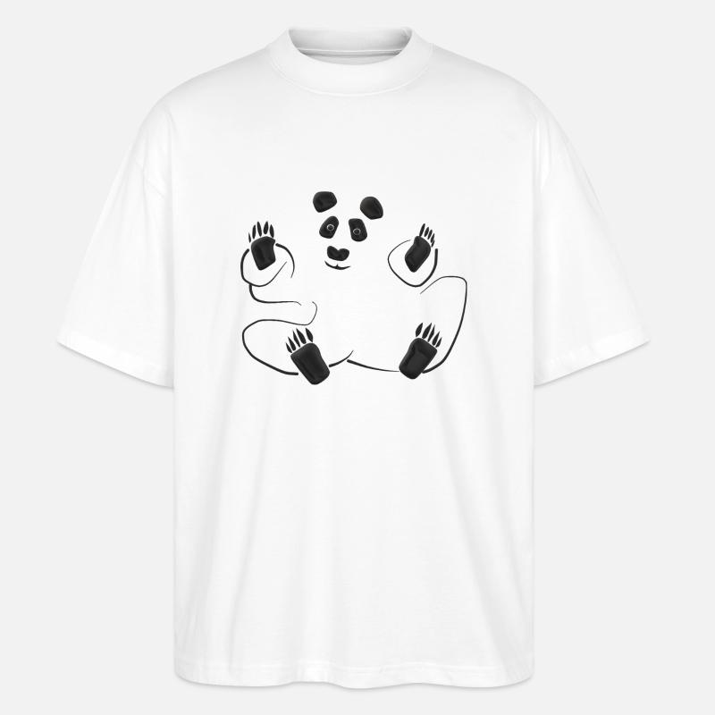 panda - T-shirt bio Blaster 2.0 coupe oversize Stanley/Stella Unisexe - blanc