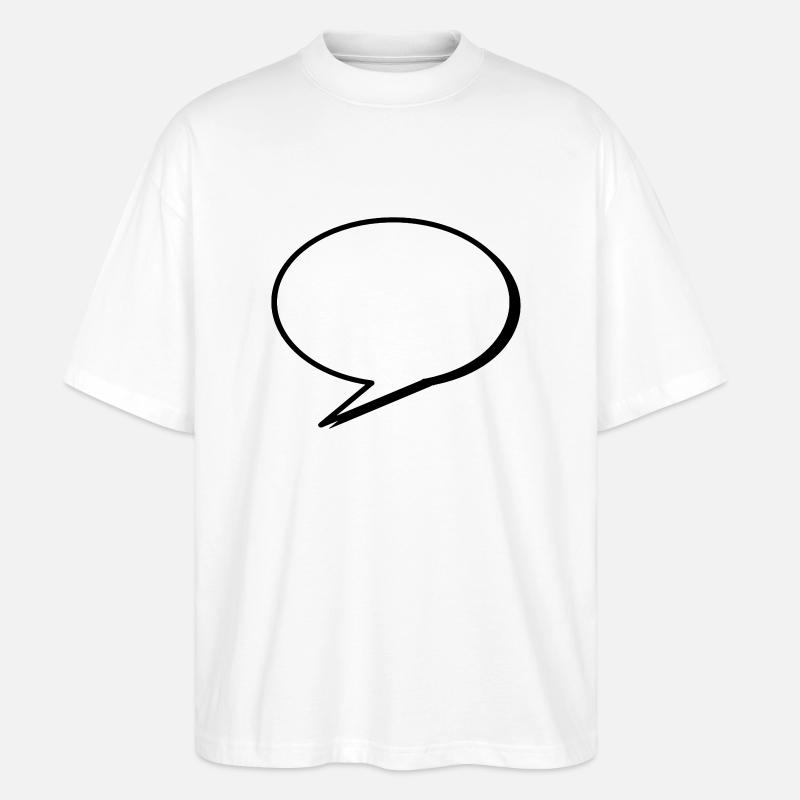sprechblase rund - Stanley/Stella Oversized Unisex Bio T-Shirt Blaster 2.0 - Weiß