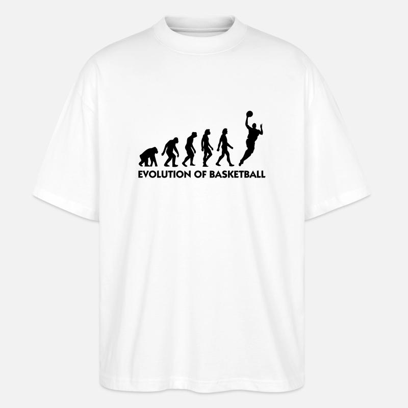Die Evolution von Basketball - Stanley/Stella Oversized Unisex Bio T-Shirt Blaster 2.0 - Weiß