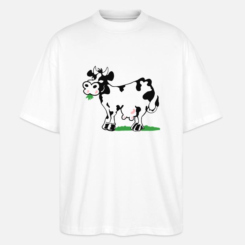 Kuh - Stanley/Stella Oversized Unisex Bio T-Shirt Blaster 2.0 - Weiß