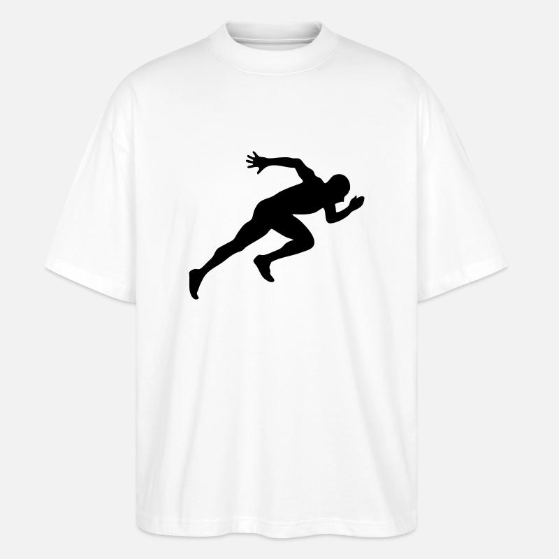 running without stripes - Stanley/Stella Oversized Unisex Bio T-Shirt Blaster 2.0 - Weiß
