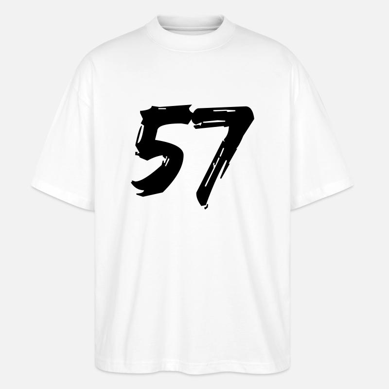 Brushed 57 - Stanley/Stella Oversized Unisex Bio T-Shirt Blaster 2.0 - Weiß