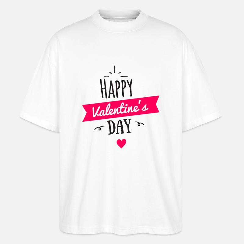 Février san balentin - T-shirt bio Blaster 2.0 coupe oversize Stanley/Stella Unisexe - blanc