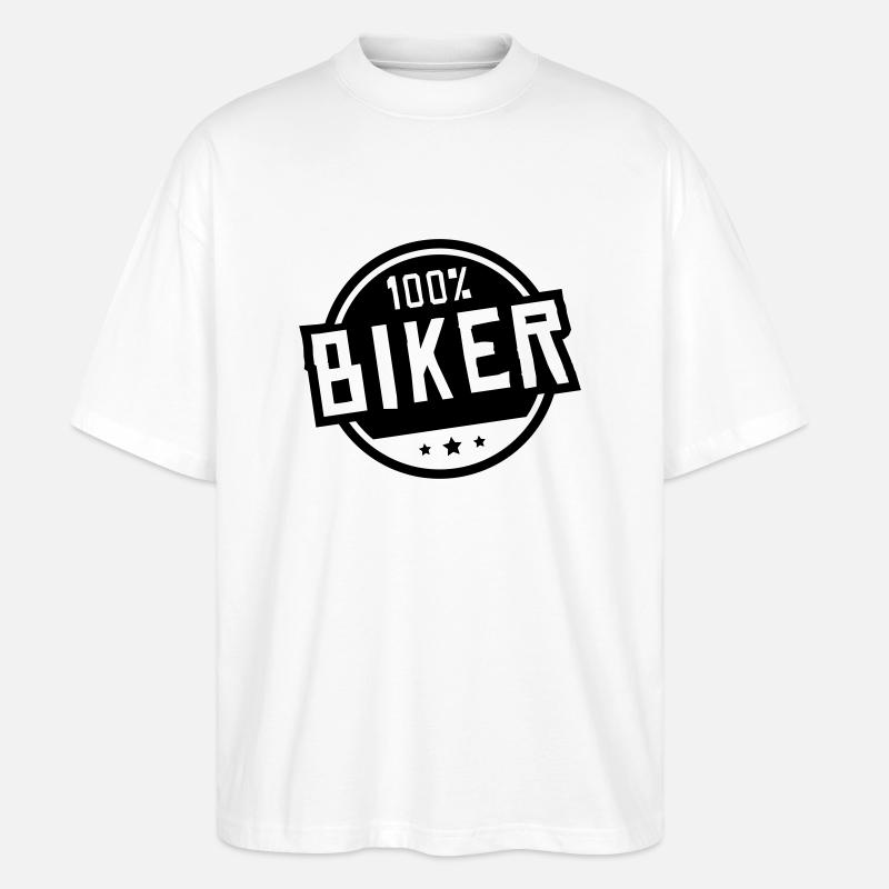 100_pro_biker_ku1 - Stanley/Stella Oversized Unisex Bio T-Shirt Blaster 2.0 - Weiß