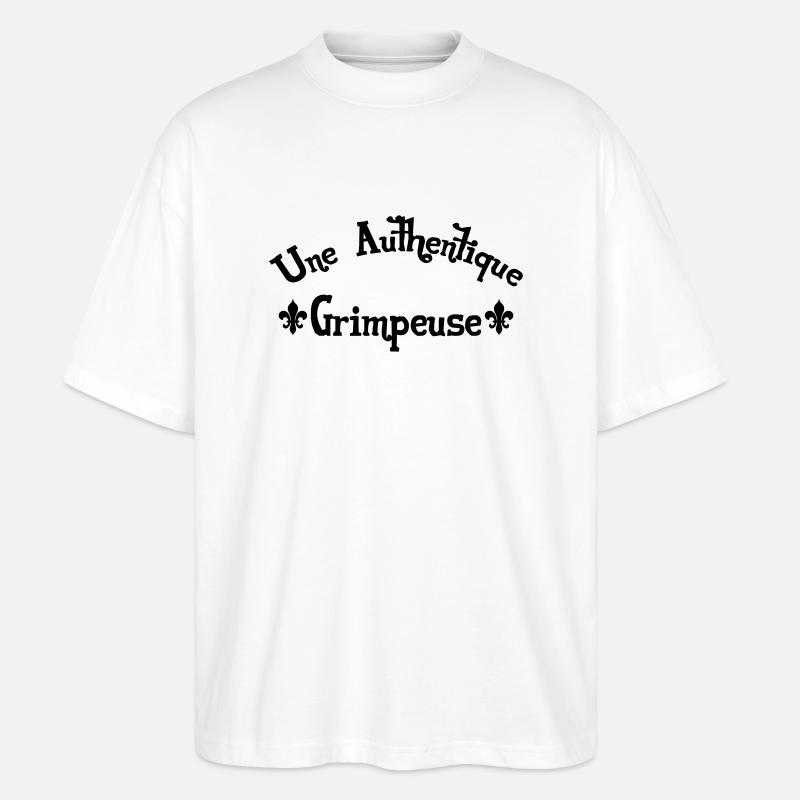 Escalade / Alpiniste / Varappe / Alpinisme Grimpe - T-shirt bio Blaster 2.0 coupe oversize Stanley/Stella Unisexe - blanc