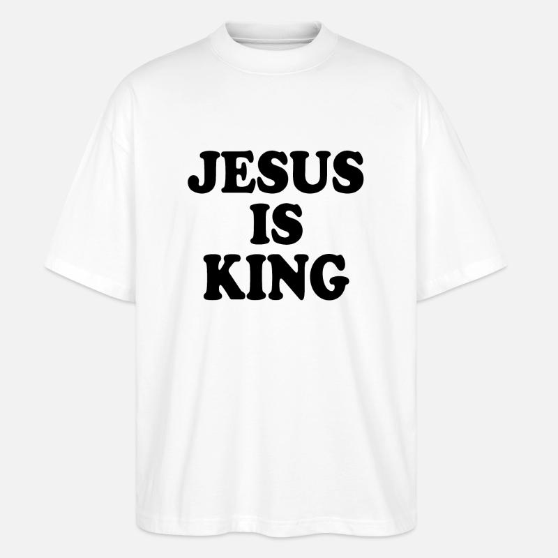 Jesus is king - Stanley/Stella Oversized Unisex Bio T-Shirt Blaster 2.0 - Weiß