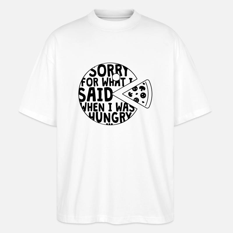 désolé pour ce que j’ai dit quand j’avais faim - T-shirt bio Blaster 2.0 coupe oversize Stanley/Stella Unisexe - blanc