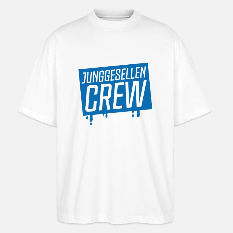 junggesellen crew - Stanley/Stella Oversized Unisex Bio T-Shirt Blaster 2.0 - Weiß