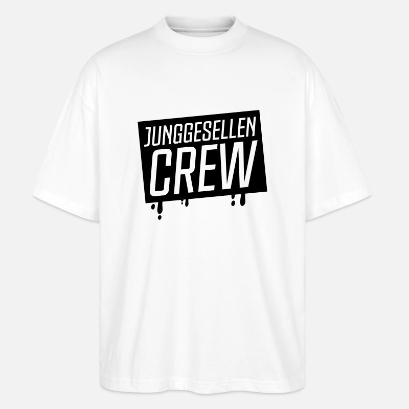 Équipage Bachelor - T-shirt bio Blaster 2.0 coupe oversize Stanley/Stella Unisexe - blanc