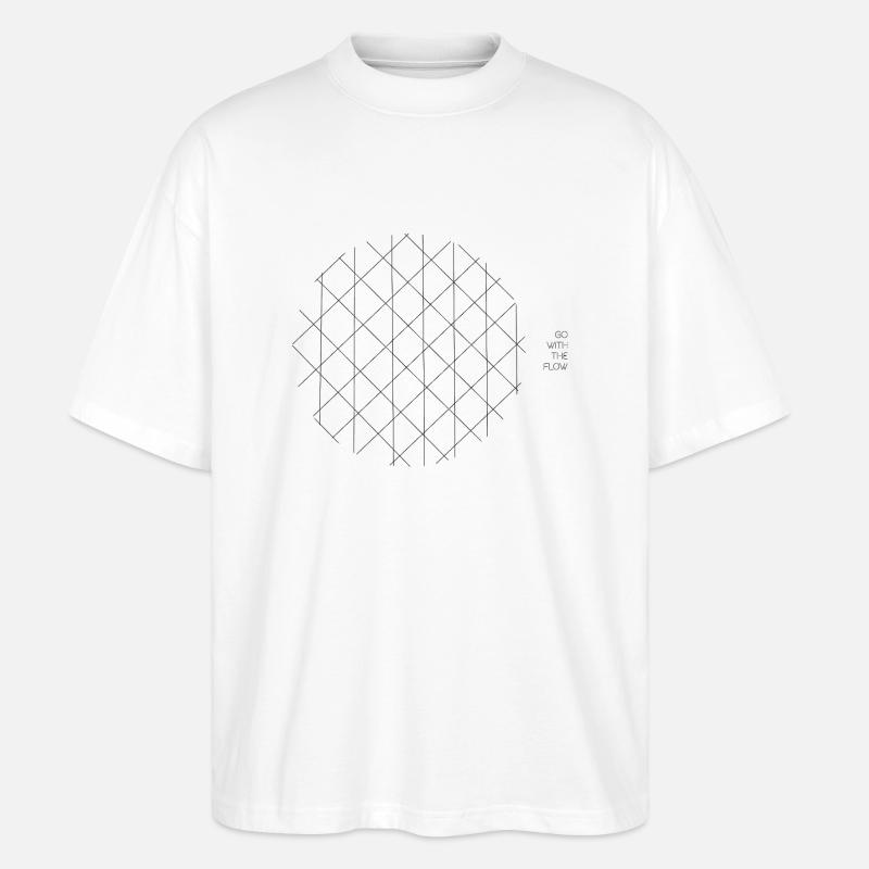 Linien - Stanley/Stella Oversized Unisex Bio T-Shirt Blaster 2.0 - Weiß