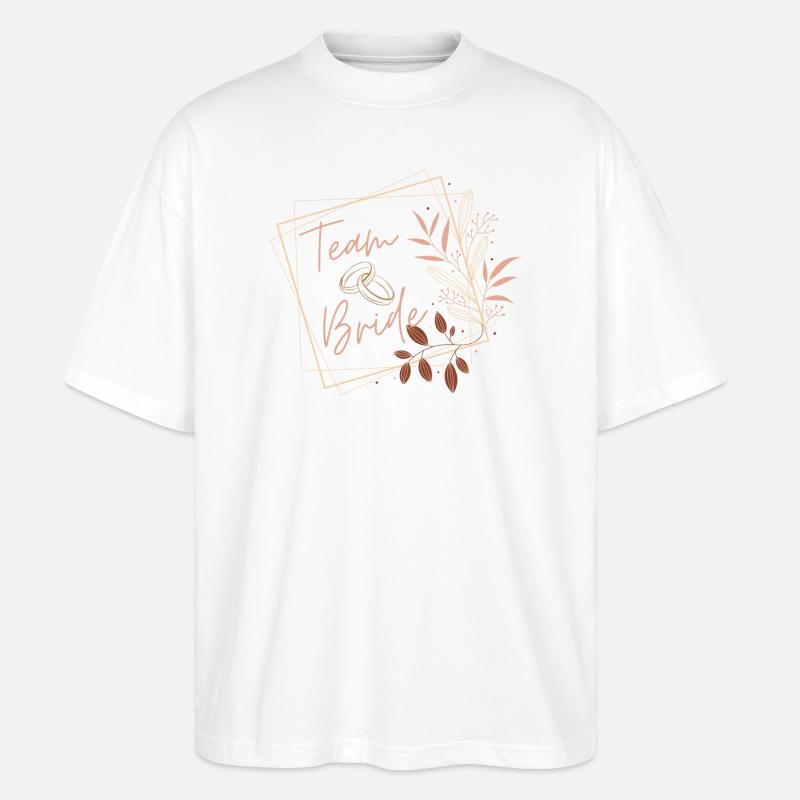 Team Bride - Stanley/Stella Oversized Unisex Bio T-Shirt Blaster 2.0 - Weiß