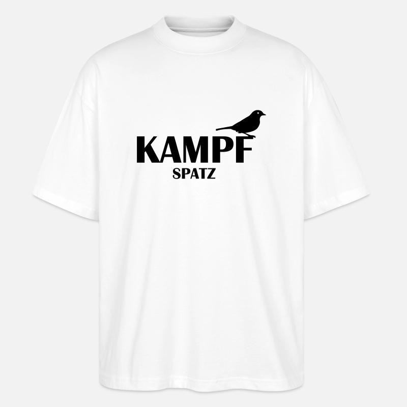 Kampf Spatz (md) - Stanley/Stella Oversized Unisex Bio T-Shirt Blaster 2.0 - Weiß