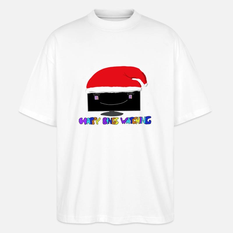 Happy Binge Watching - Stanley/Stella Oversized Unisex Bio T-Shirt Blaster 2.0 - Weiß