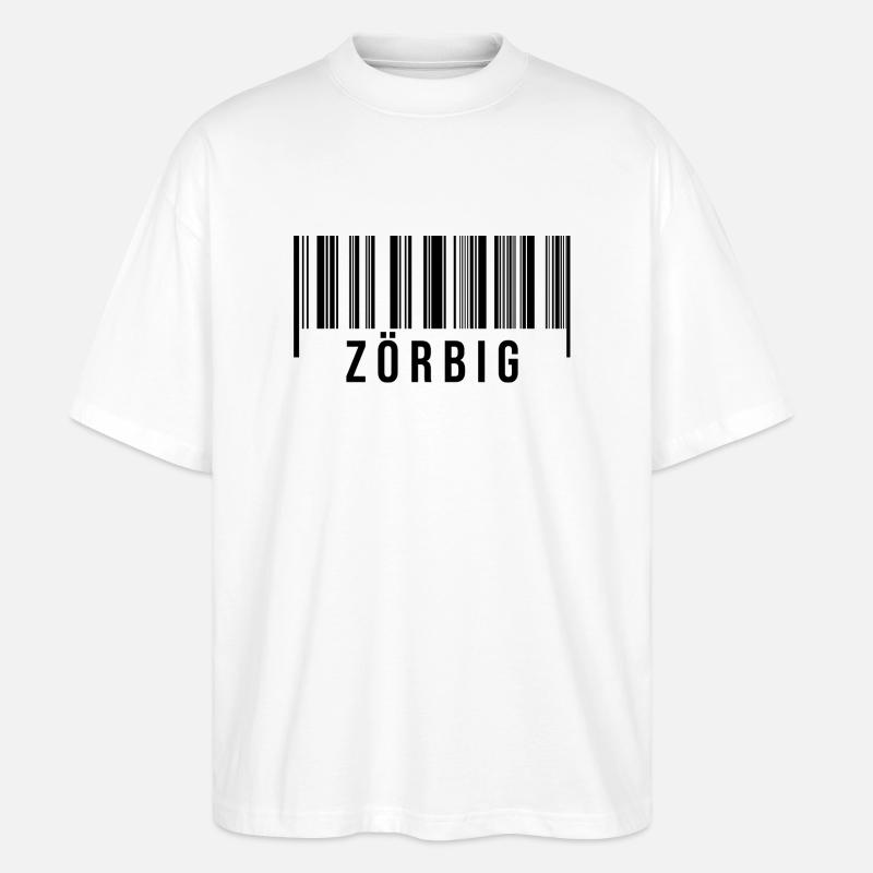 Zörbig Strichcode - Stanley/Stella Oversized Unisex Bio T-Shirt Blaster 2.0 - Weiß