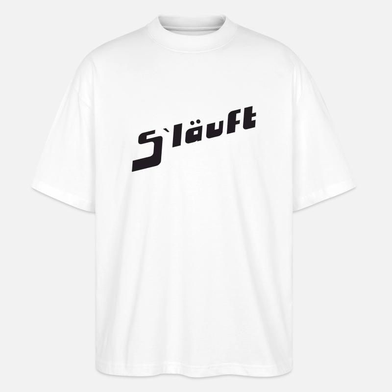 Läuft - Stanley/Stella Oversized Unisex Bio T-Shirt Blaster 2.0 - Weiß