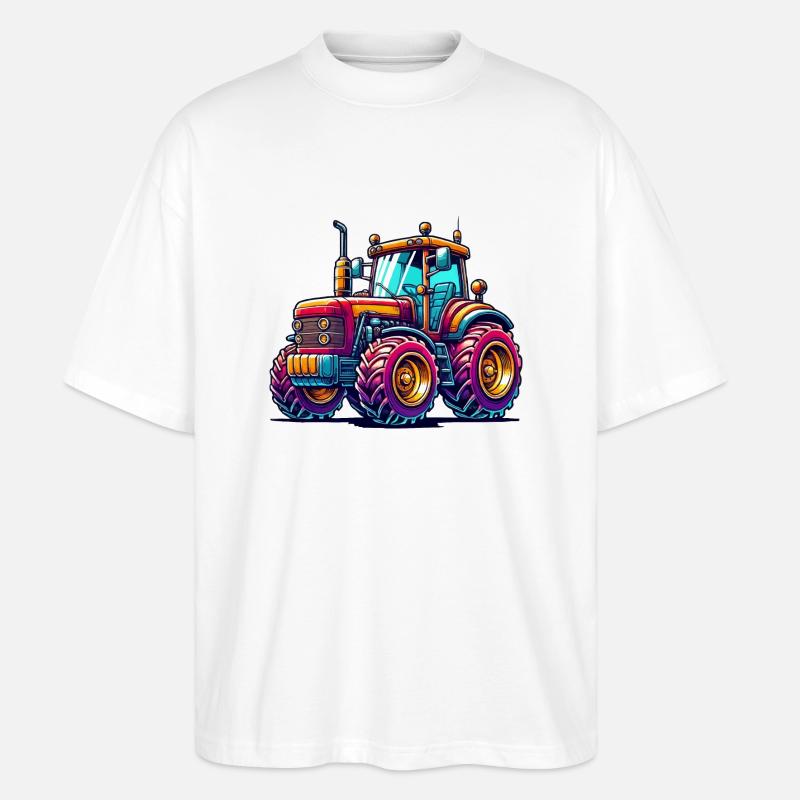 Traktor - Stanley/Stella Oversized Unisex Bio T-Shirt Blaster 2.0 - Weiß