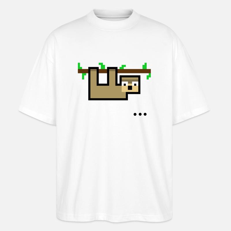 Faultier ist sprachlos - Stanley/Stella Oversized Unisex Bio T-Shirt Blaster 2.0 - Weiß