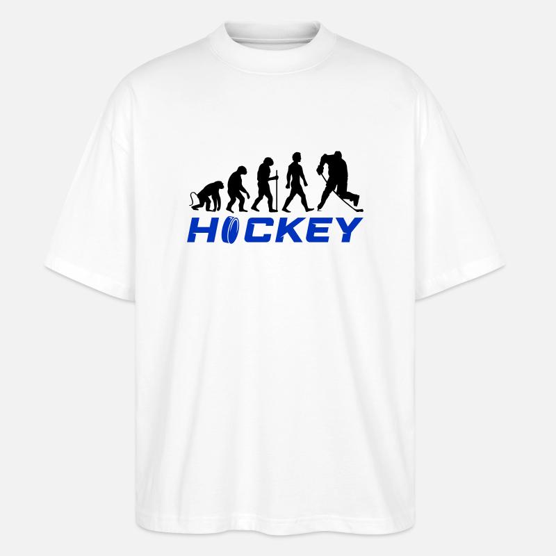 L’évolution du hockey - T-shirt bio Blaster 2.0 coupe oversize Stanley/Stella Unisexe - blanc