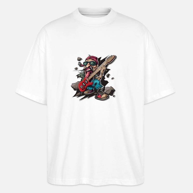 Rock - Rock and Roll - Stanley/Stella Oversized Unisex Bio T-Shirt Blaster 2.0 - Weiß