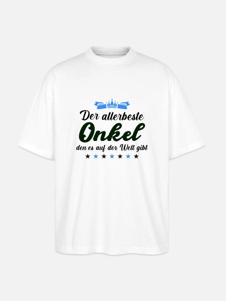 allerbester onkel - Stanley/Stella Oversized Unisex Bio T-Shirt Blaster 2.0 - Weiß
