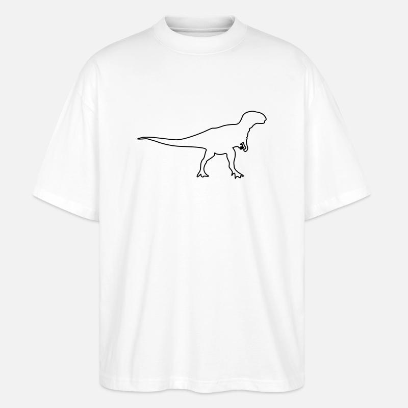dinosaurier - Stanley/Stella Oversized Unisex Bio T-Shirt Blaster 2.0 - Weiß