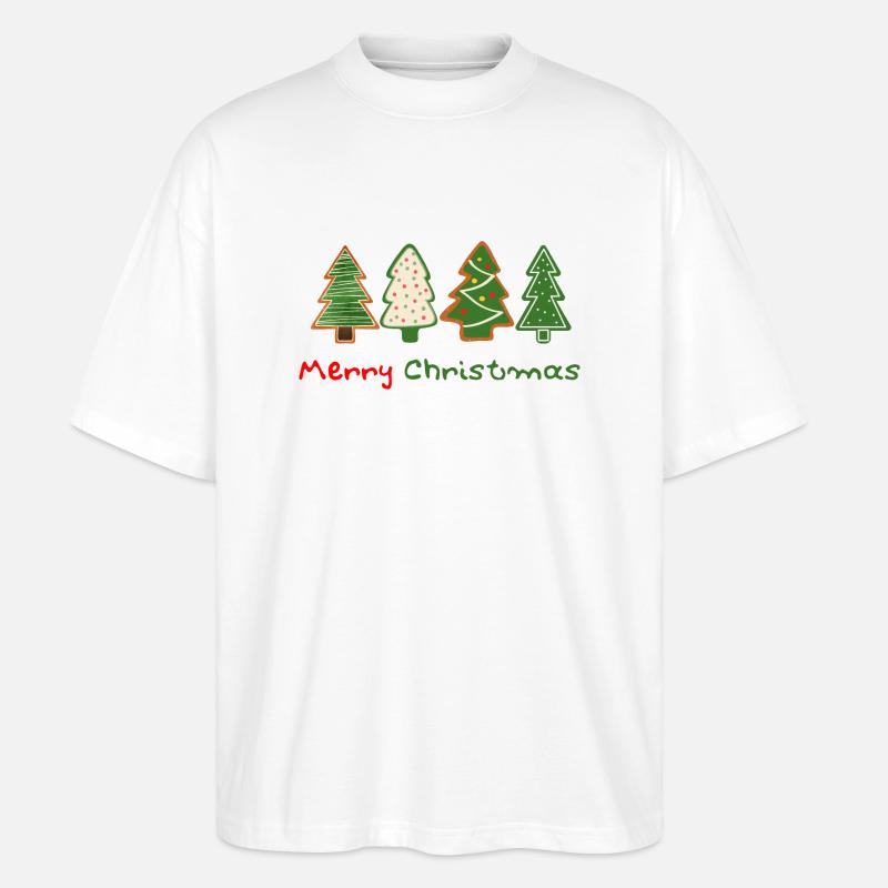 Merry Christmas 4 tree - Stanley/Stella Oversized Unisex Bio T-Shirt Blaster 2.0 - Weiß