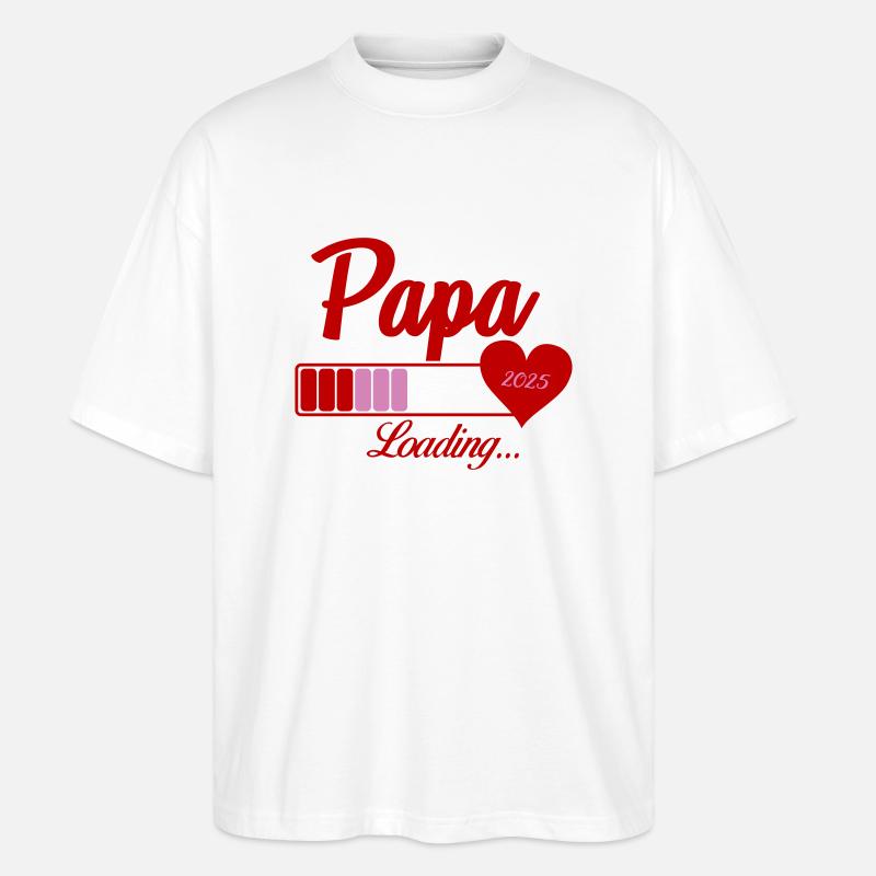 papa loading 2025 - Stanley/Stella Oversized Unisex Bio T-Shirt Blaster 2.0 - Weiß