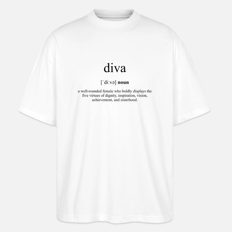 Diva Definition Dictionary - Stanley/Stella Oversized Unisex Bio T-Shirt Blaster 2.0 - Weiß