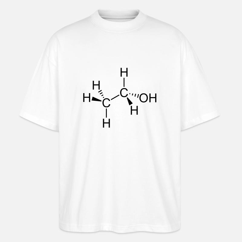 ethanol keilstrich - Stanley/Stella Oversized Unisex Bio T-Shirt Blaster 2.0 - Weiß